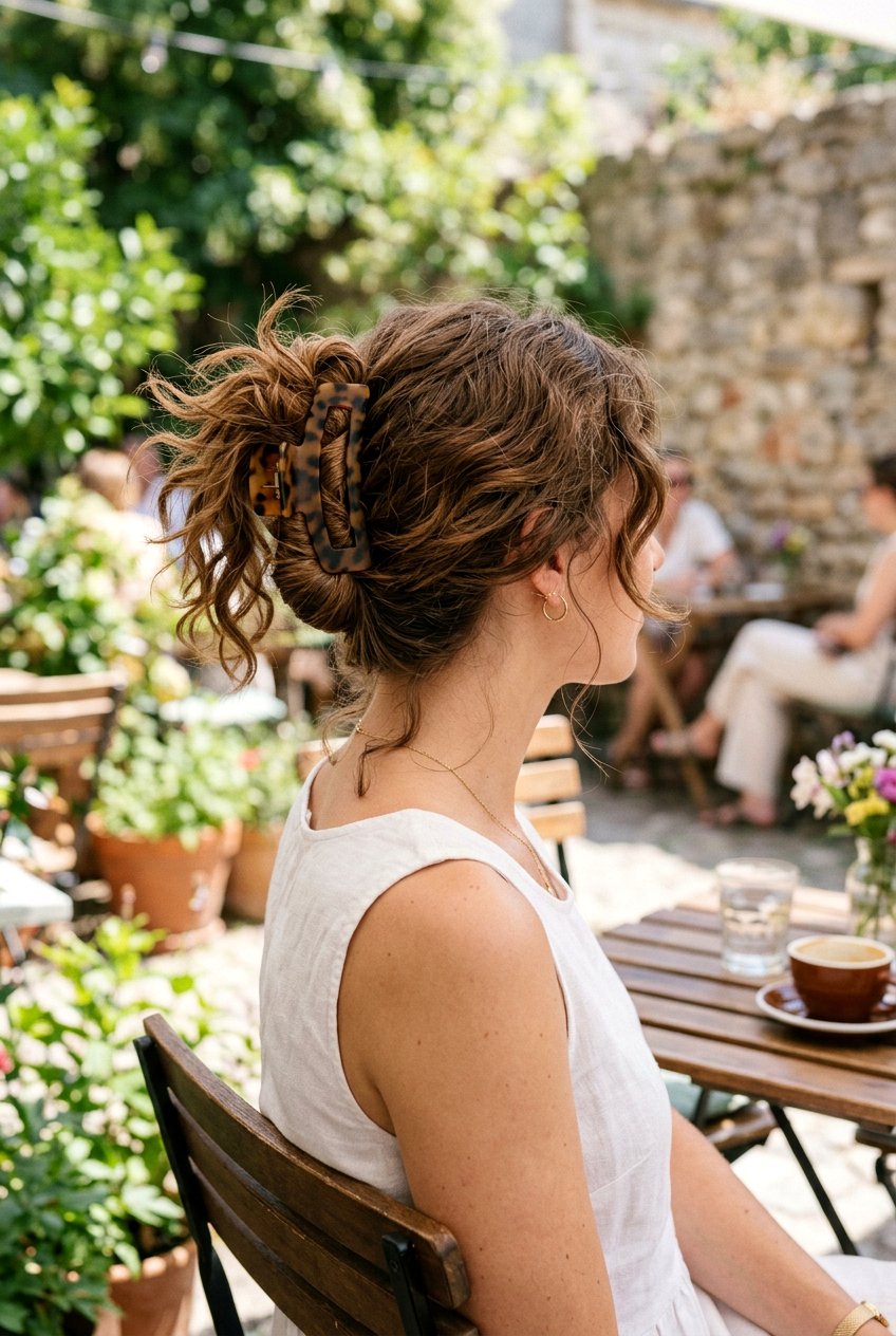 Claw Clip Updo - 20 last day of school hairstyles - 20 last day of school hairstyles