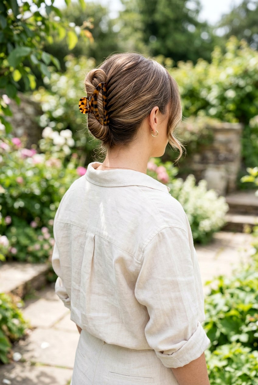 Claw Clip Updo - 20 best beach hairstyle ideas - 20 best beach hairstyle ideas