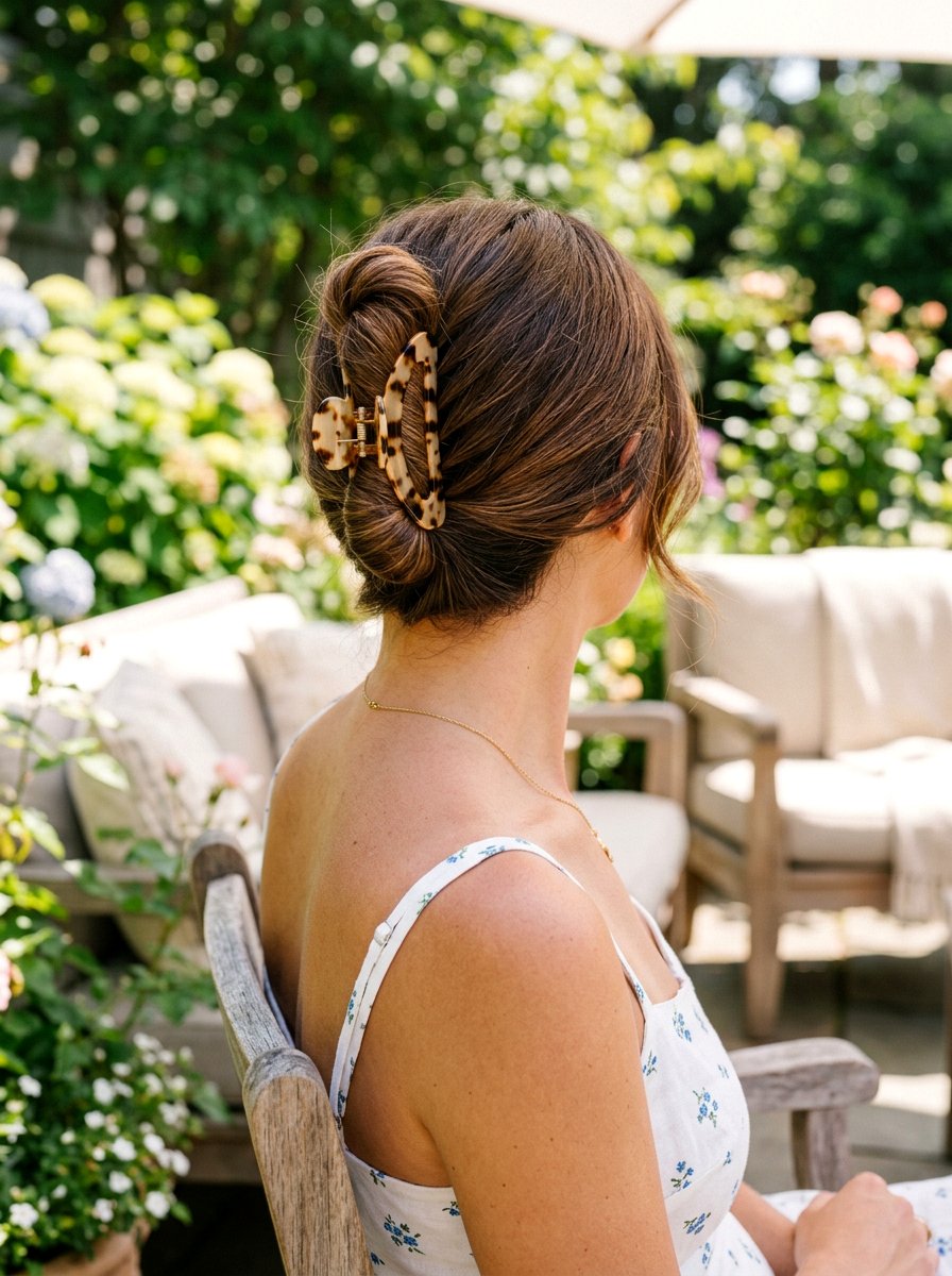 Claw Clip Updo - 20 easy hairstyle for vacation mornings - 20 easy hairstyle for vacation mornings