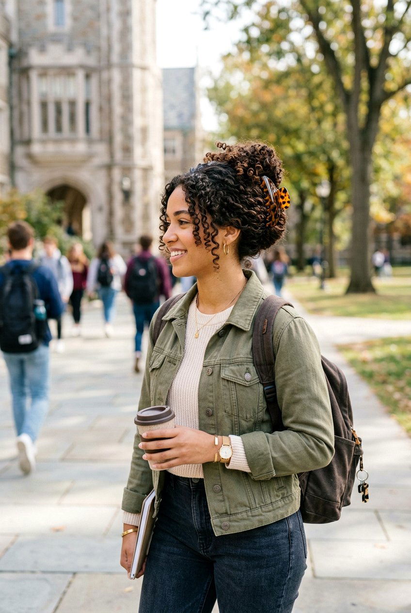 Claw Clip Updo - 20 natural hairstyle for college girls - 20 natural hairstyle for college girls