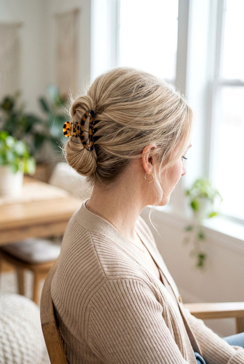 Claw Clip Updo For Fine Hair - 20 claw clip hairstyles - 20 claw clip hairstyles