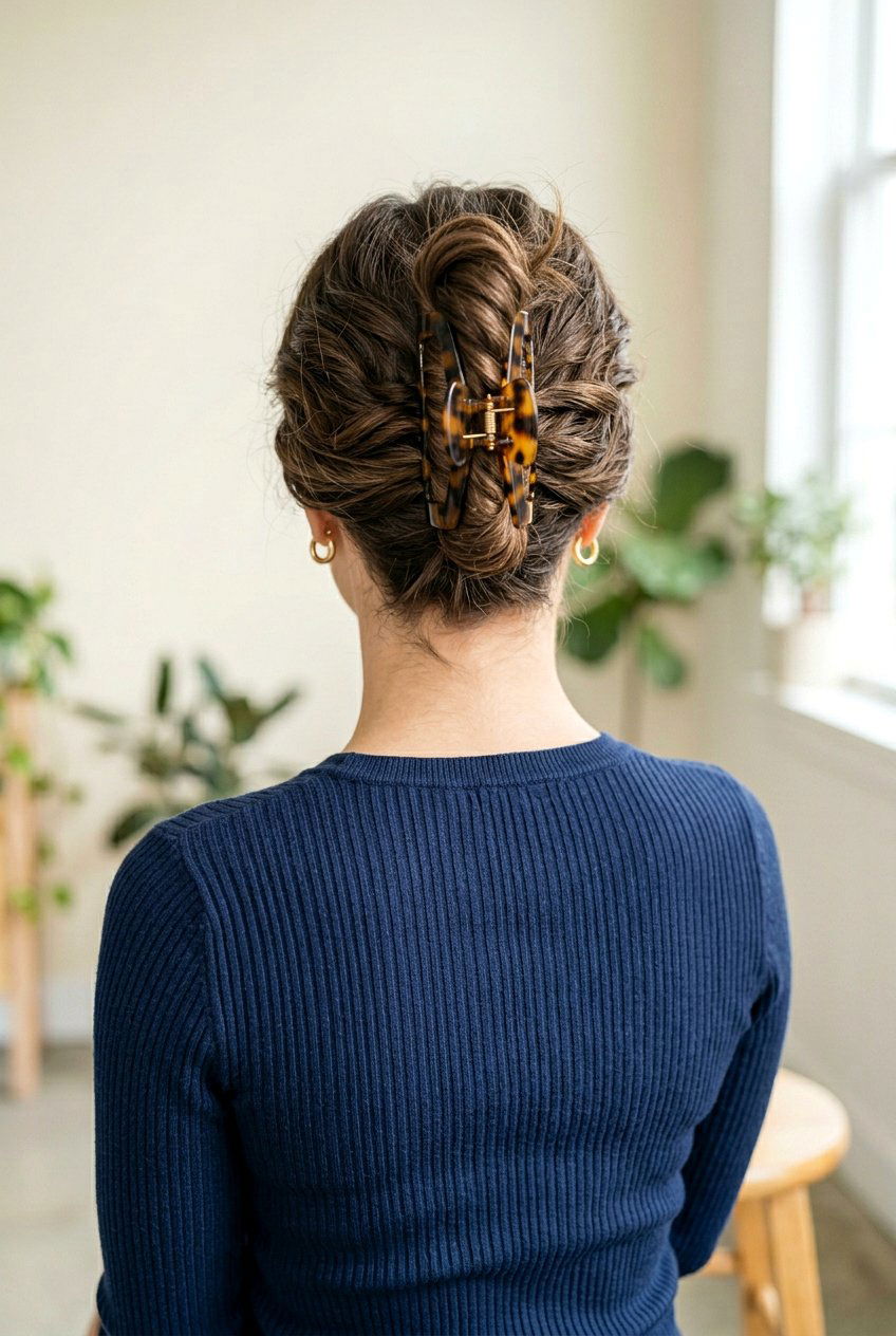 Claw Clip Updo For Long Hair - 20 claw clip hairstyles - 20 claw clip hairstyles