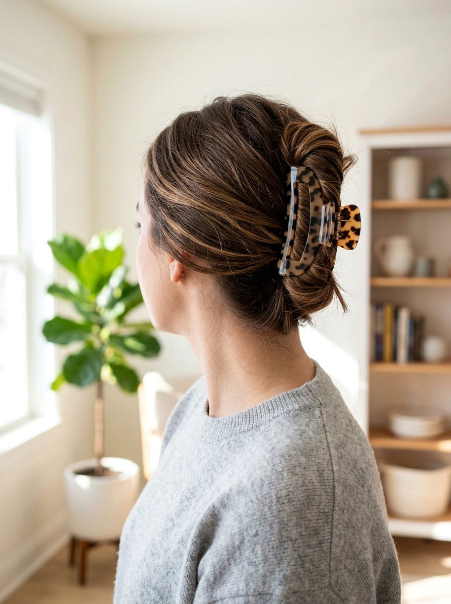 Claw Clip Updo For Long Straight Hair - 20 easy hairstyle for long fine straight hair - 20 easy hairstyle for long fine straight hair