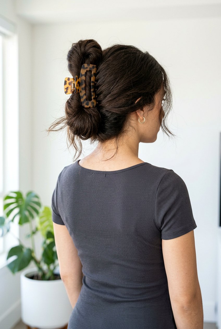 Claw Clip Updo For Thick Hair - 20 claw clip hairstyles - 20 claw clip hairstyles