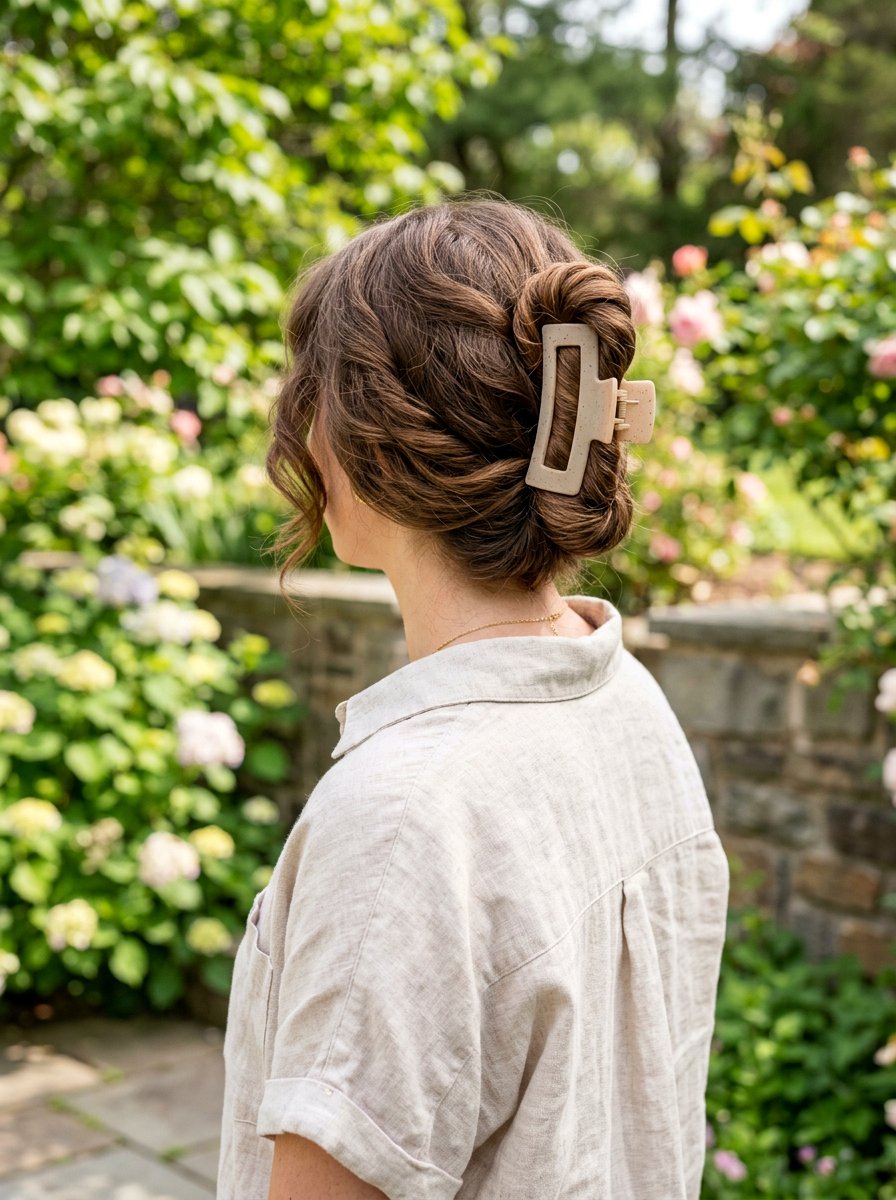 Claw Clip Updo For Thick Hair - 20 simple hairstyle for thick long hair - 20 simple hairstyle for thick long hair