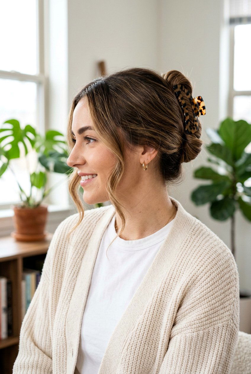 Claw Clip With Face Framing Pieces - 20 best claw clip hairstyle ideas - 20 best claw clip hairstyle ideas