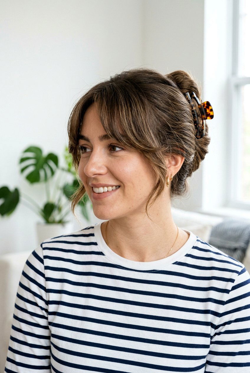 Claw clip french twist bangs - 20 claw clip french twist hairstyle - 20 claw clip french twist hairstyle
