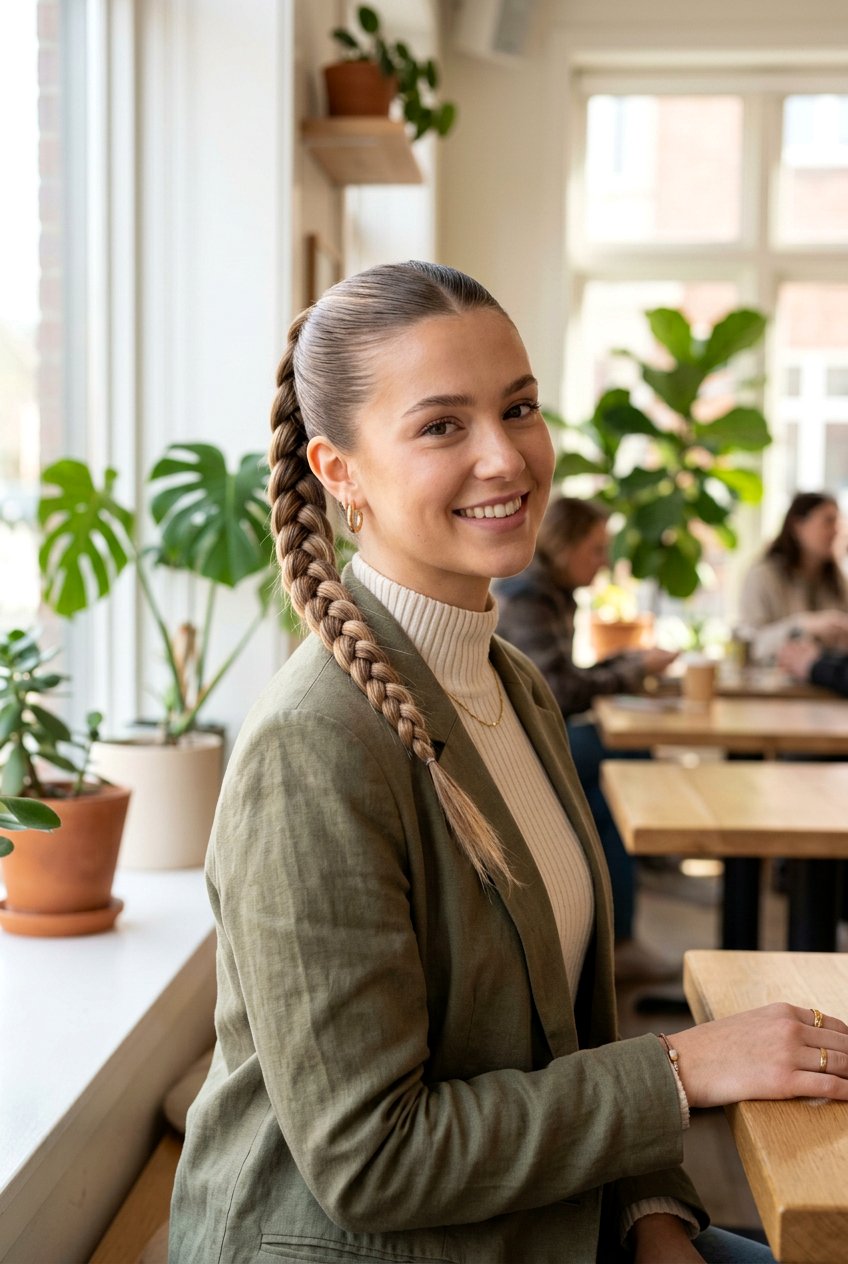 Clean Girl Braided Ponytail - 20 clean girl ponytail hairstyle - 20 clean girl ponytail hairstyle