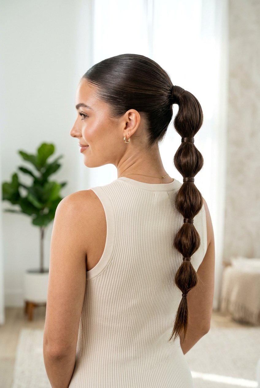 Clean Girl Bubble Ponytail - 20 clean girl ponytail hairstyle - 20 clean girl ponytail hairstyle