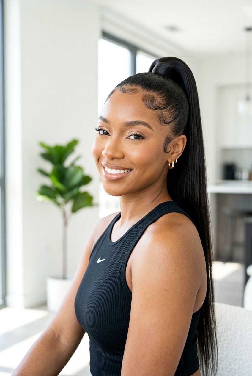 Clean Girl Ponytail With Baby Hairs Laid - 20 clean girl ponytail hairstyle - 20 clean girl ponytail hairstyle