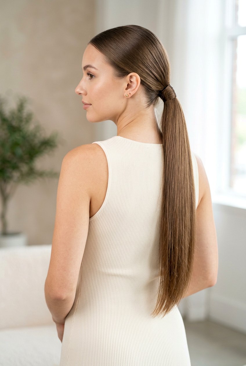 Clean Girl Ponytail With Clip In Extensions - 20 clean girl ponytail hairstyle - 20 clean girl ponytail hairstyle