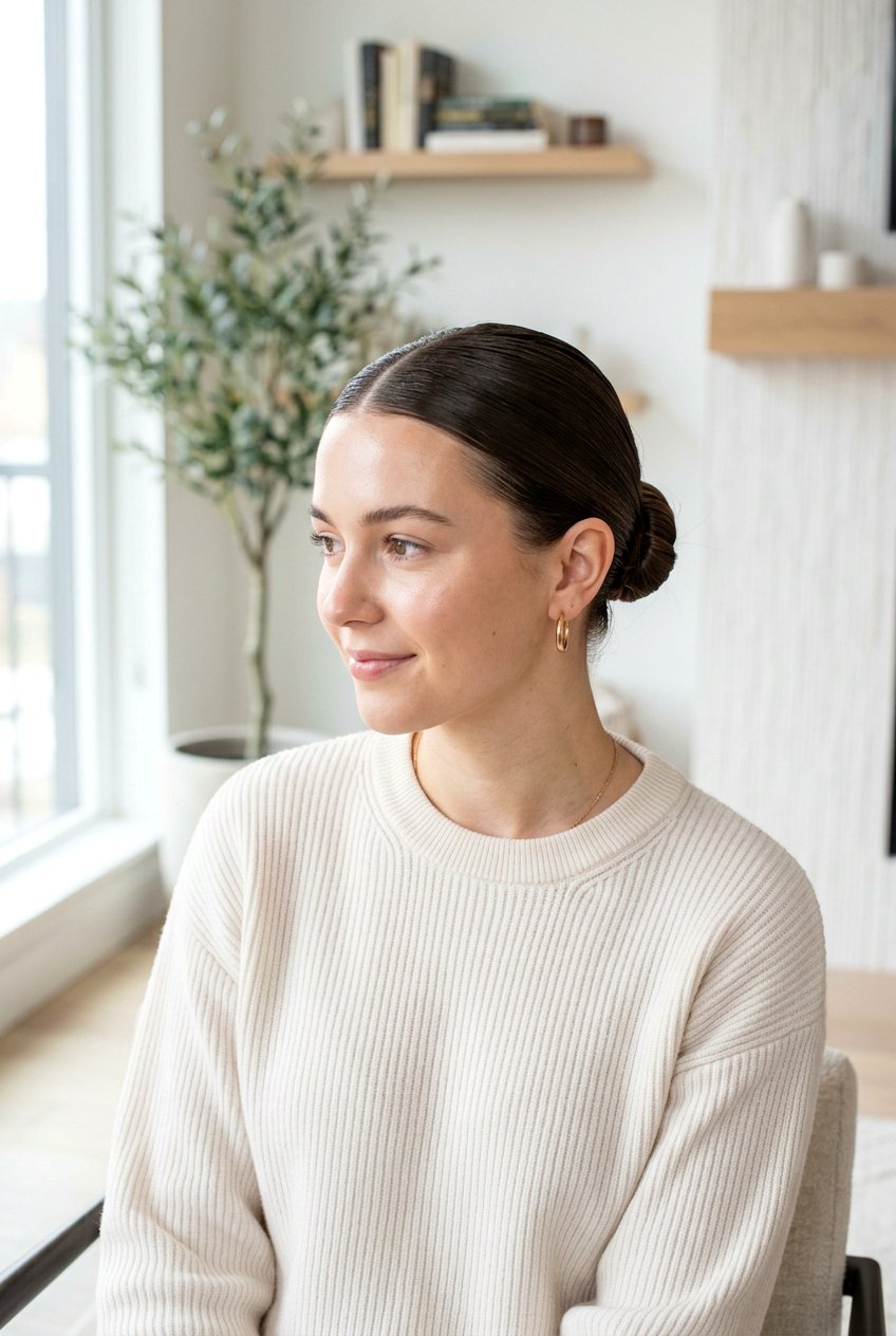 Clean Girl Slick Bun For Short Hair - 20 clean girl slick bun - 20 clean girl slick bun