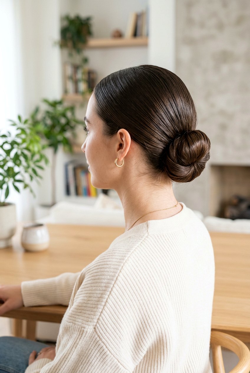 Clean Girl Slick Bun With Satin Finish - 20 clean girl slick bun - 20 clean girl slick bun