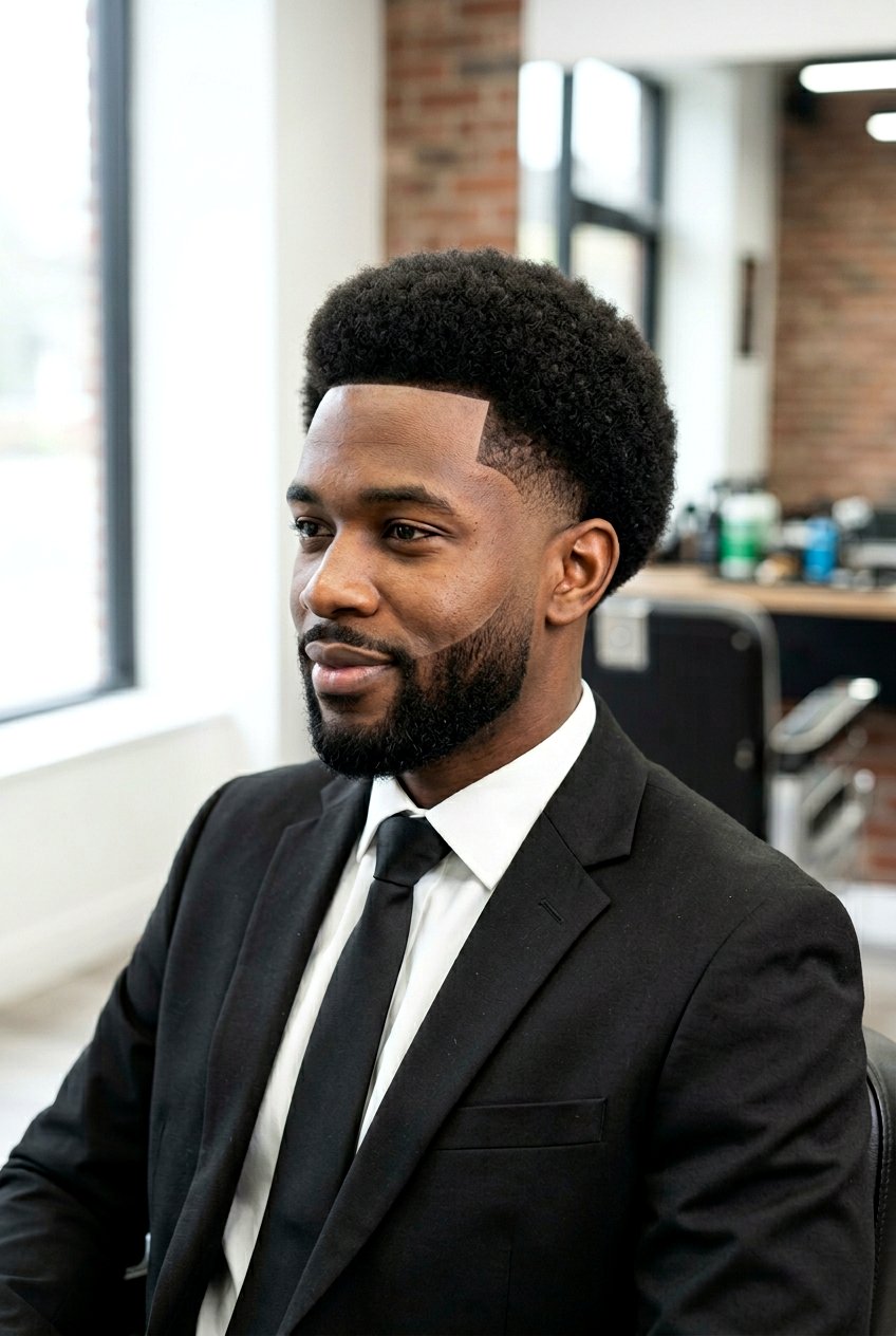 Clean Line Afro Burst Fade - 20 afro burst fade haircut men - 20 afro burst fade haircut men