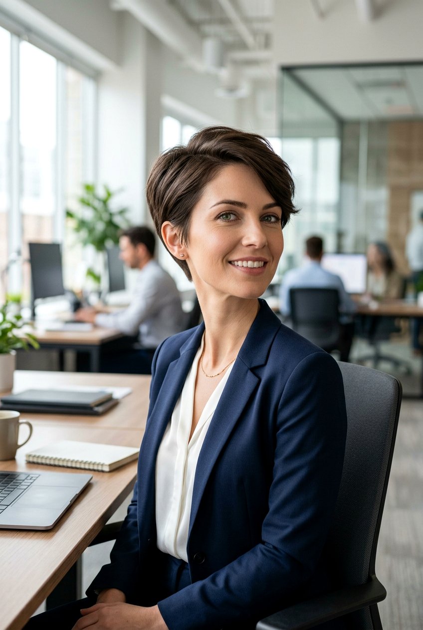 Clean Pixie Haircut With Tapered Nape - 20 clean office pixie haircut - 20 clean office pixie haircut