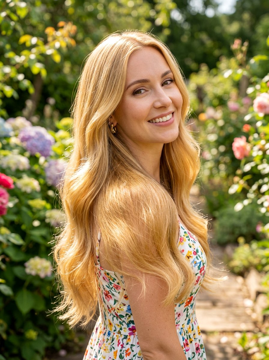 Clear Gloss On Golden Blonde Long Hair - 20 clear gloss hair ideas for shine - 20 clear gloss hair ideas for shine