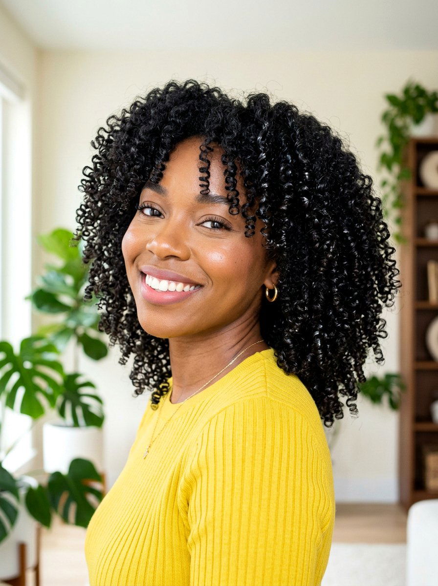 Clear Gloss On Natural Black Curls - 20 clear gloss hair ideas for shine - 20 clear gloss hair ideas for shine