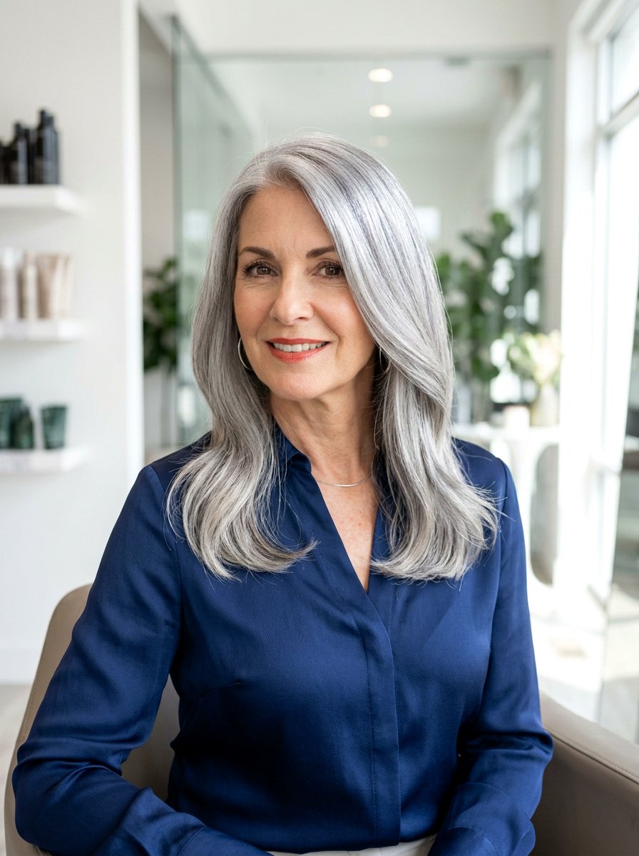 Clear Gloss On Silver Grey Hair - 20 clear gloss hair ideas for shine - 20 clear gloss hair ideas for shine