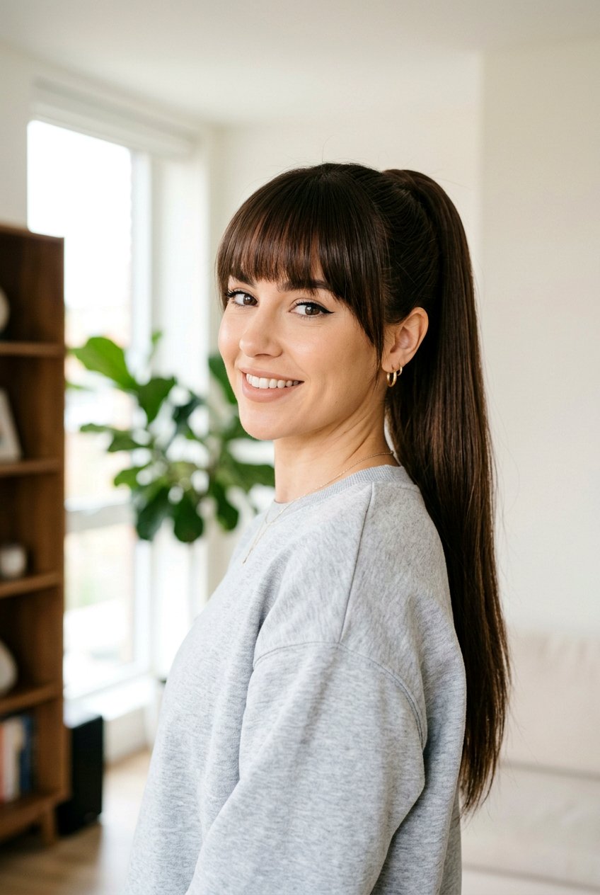 Clip In Ponytail With Bangs - 20 clip in ponytail hairstyles - 20 clip in ponytail hairstyles