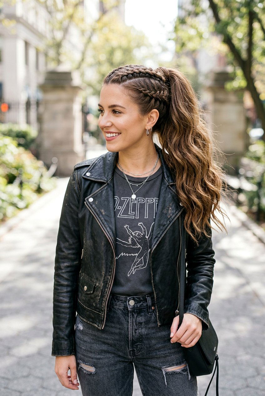 Clip In Ponytail With Dutch Braid Sides - 20 clip in ponytail hairstyles - 20 clip in ponytail hairstyles