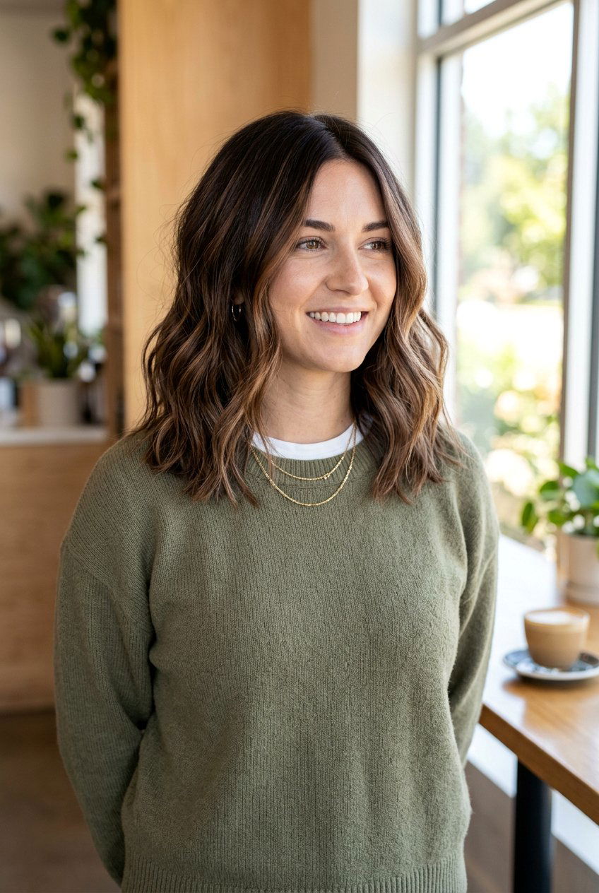 Cocoa Balayage On Medium Length Hair - 20 cool cocoa balayage - 20 cool cocoa balayage