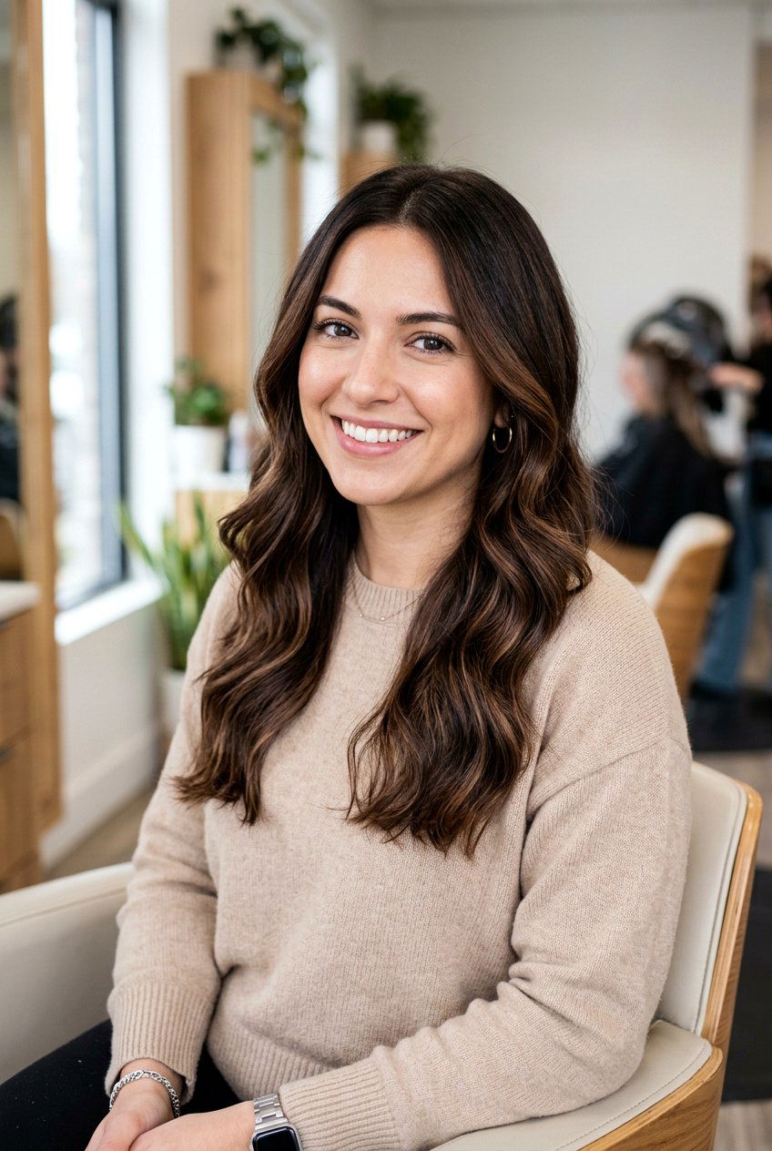 Cocoa Balayage On Natural Dark Brown Hair - 20 cool cocoa balayage - 20 cool cocoa balayage