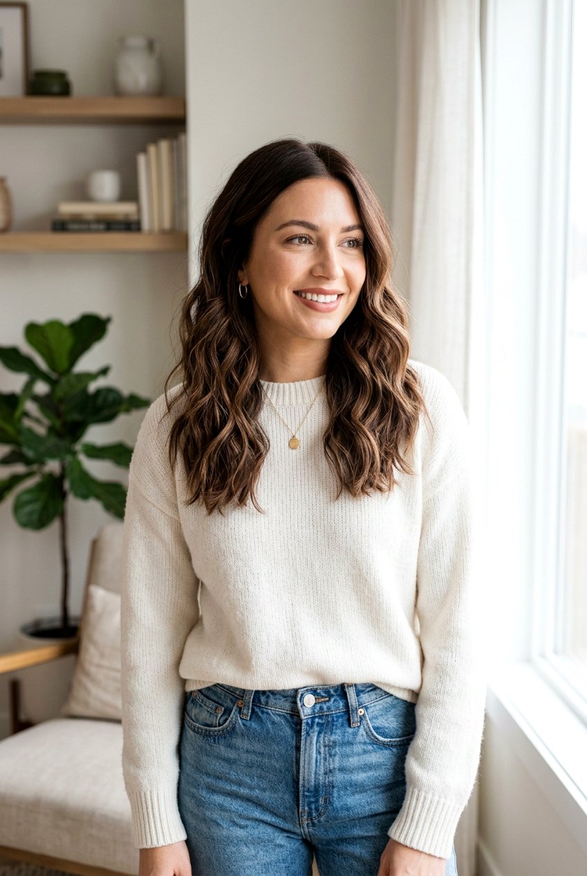 Cocoa Balayage With Loose Waves - 20 cool cocoa balayage - 20 cool cocoa balayage