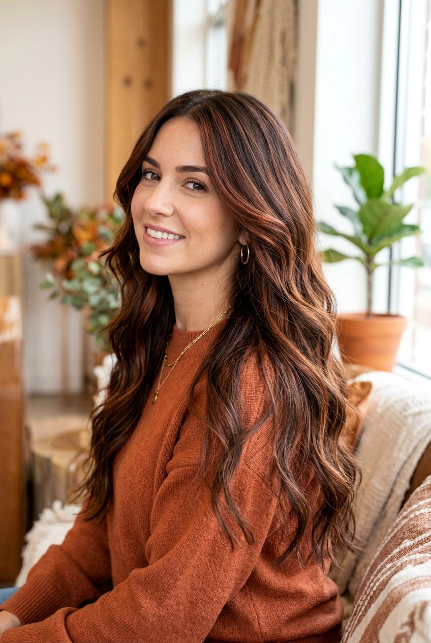 Cocoa Brown Bayalage with Chestnut Tones - 20 cocoa brown hair color - 20 cocoa brown hair color