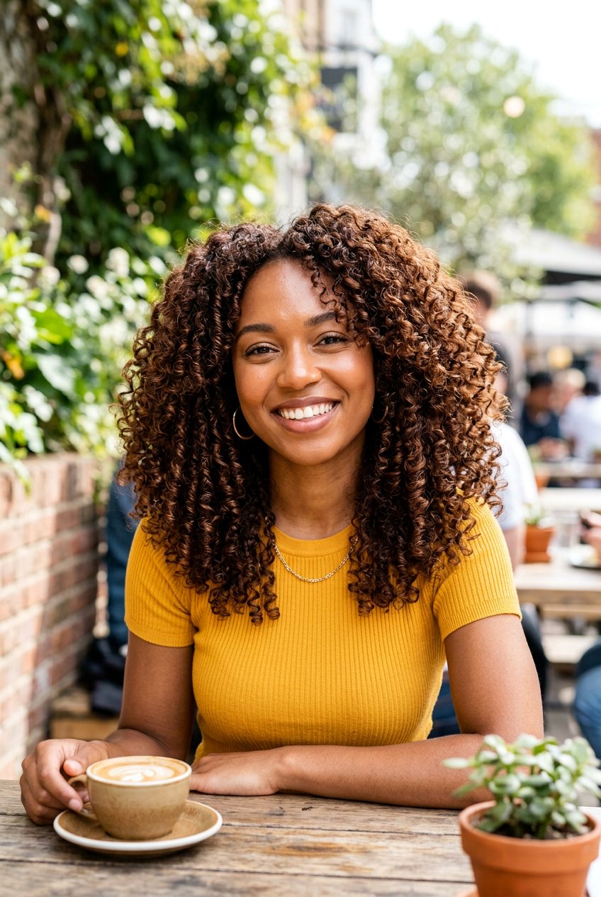 Cocoa Brown Hair on Curly Hair - 20 cocoa brown hair color - 20 cocoa brown hair color