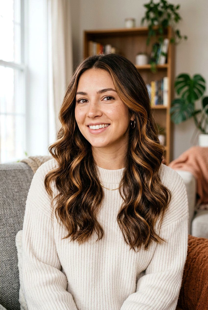 Cocoa Brown with Caramel Highlights - 20 cocoa brown hair color - 20 cocoa brown hair color