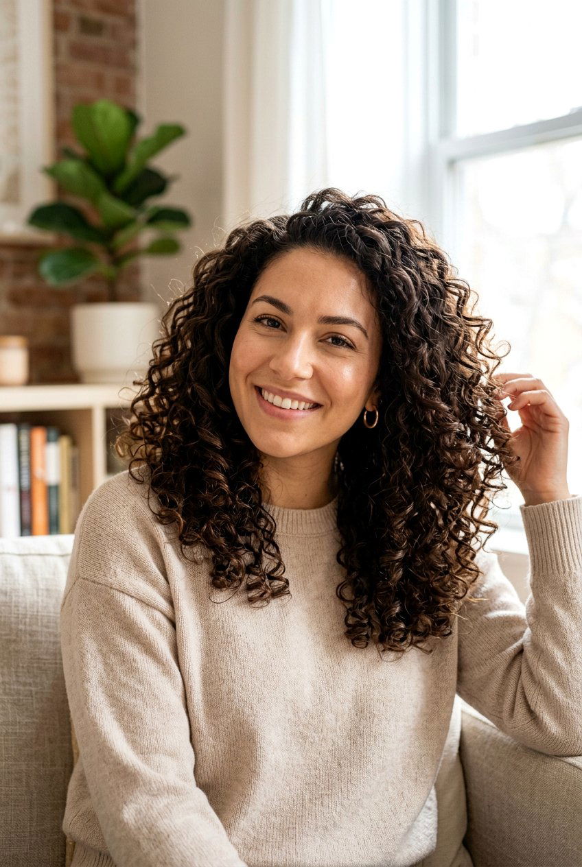 Cocoa Brunette Curly Hair With Volume - 20 cool cocoa brunette - 20 cool cocoa brunette