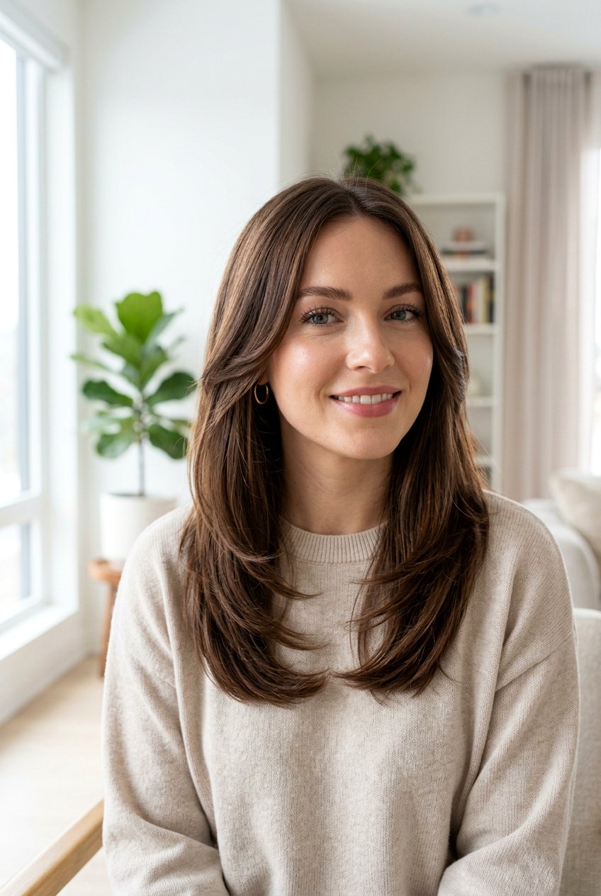 Cocoa Brunette Hair With Face Framing Layers - 20 cool cocoa brunette - 20 cool cocoa brunette