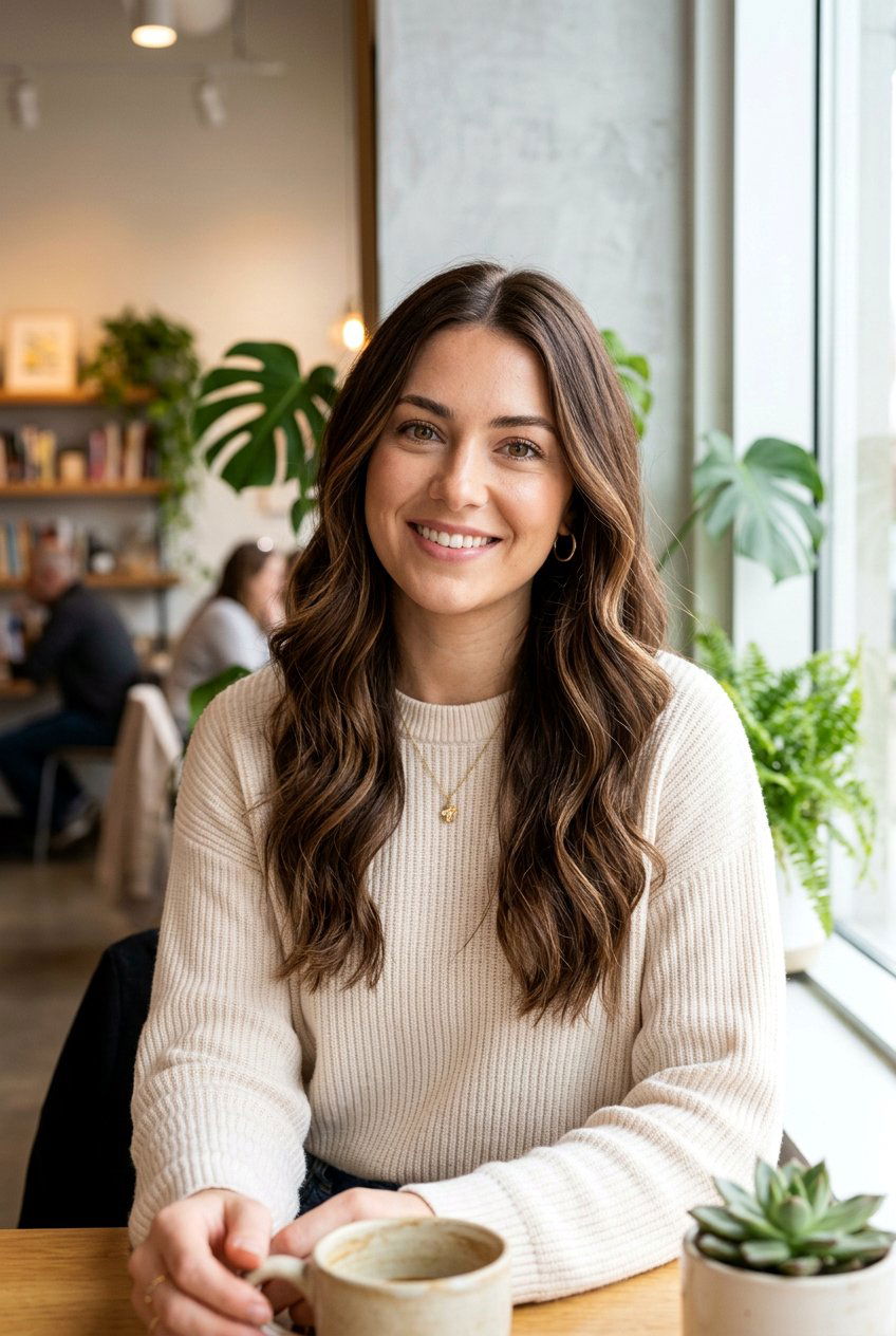 Cocoa Brunette Hair With Subtle Highlights - 20 cool cocoa brunette - 20 cool cocoa brunette