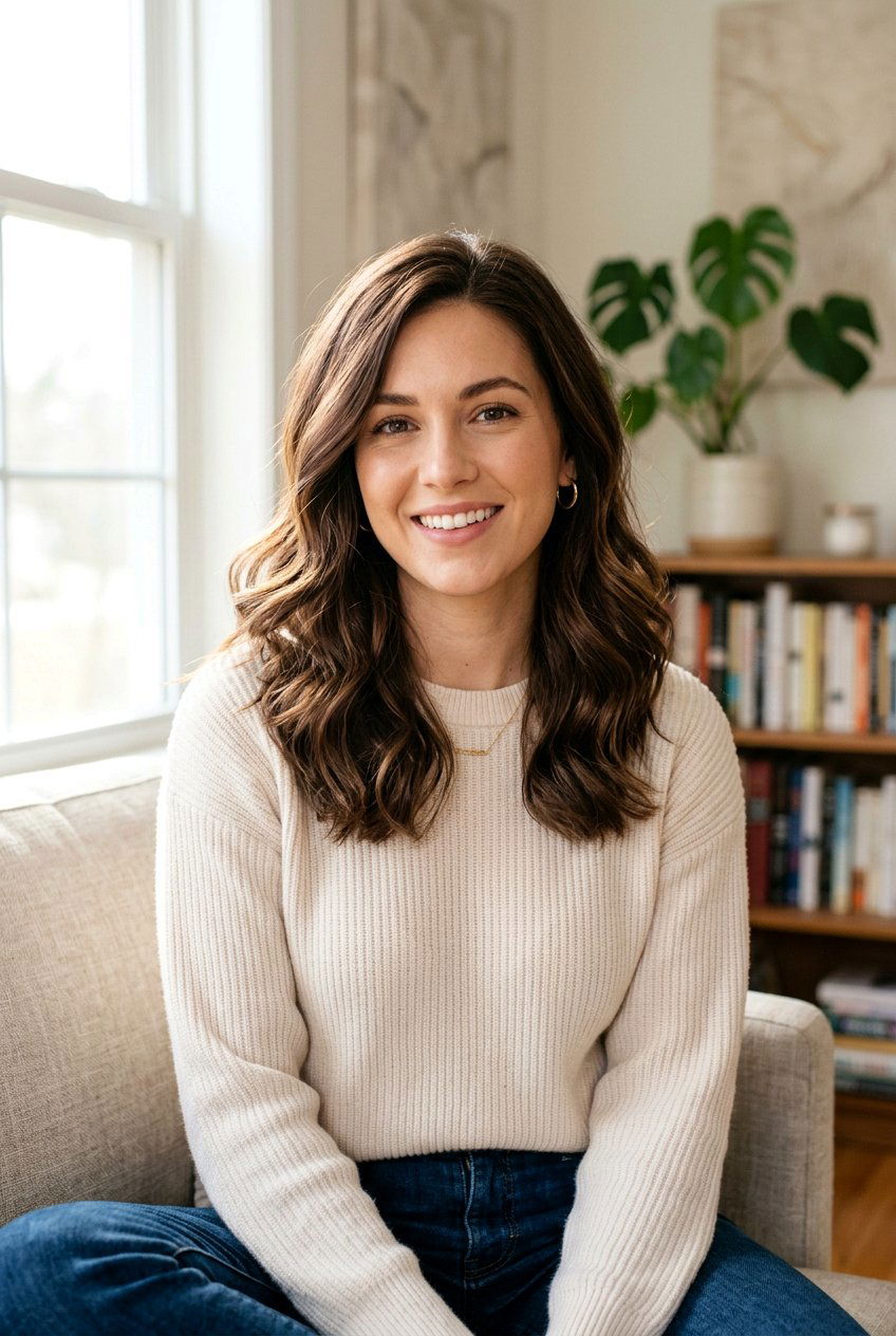 Cocoa Brunette Wavy Shoulder Length Hair - 20 cool cocoa brunette - 20 cool cocoa brunette