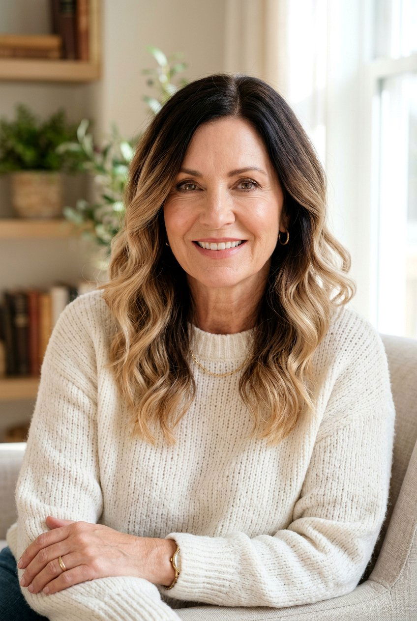 Cocoa and Cream Ombre - 20 expensive brunette for women over 50 - 20 expensive brunette for women over 50