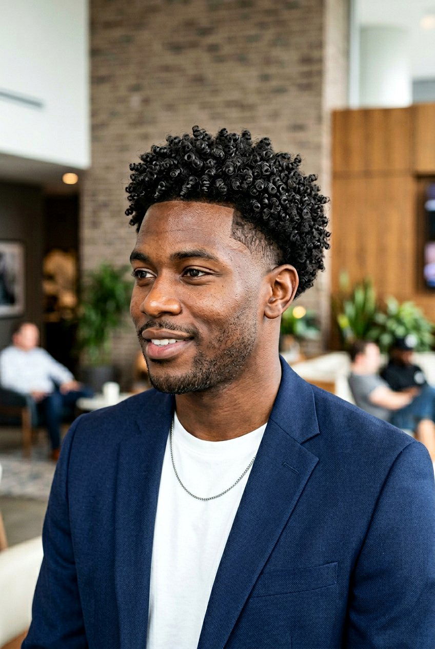 Coiled Afro Burst Fade - 20 afro burst fade haircut men - 20 afro burst fade haircut men