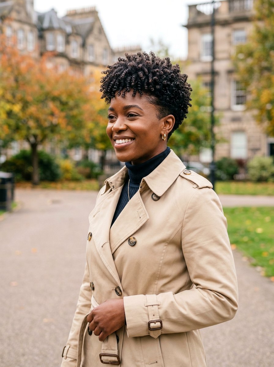 Coily Tapered Pixie - 20 tapered natural haircut for round face - 20 tapered natural haircut for round face