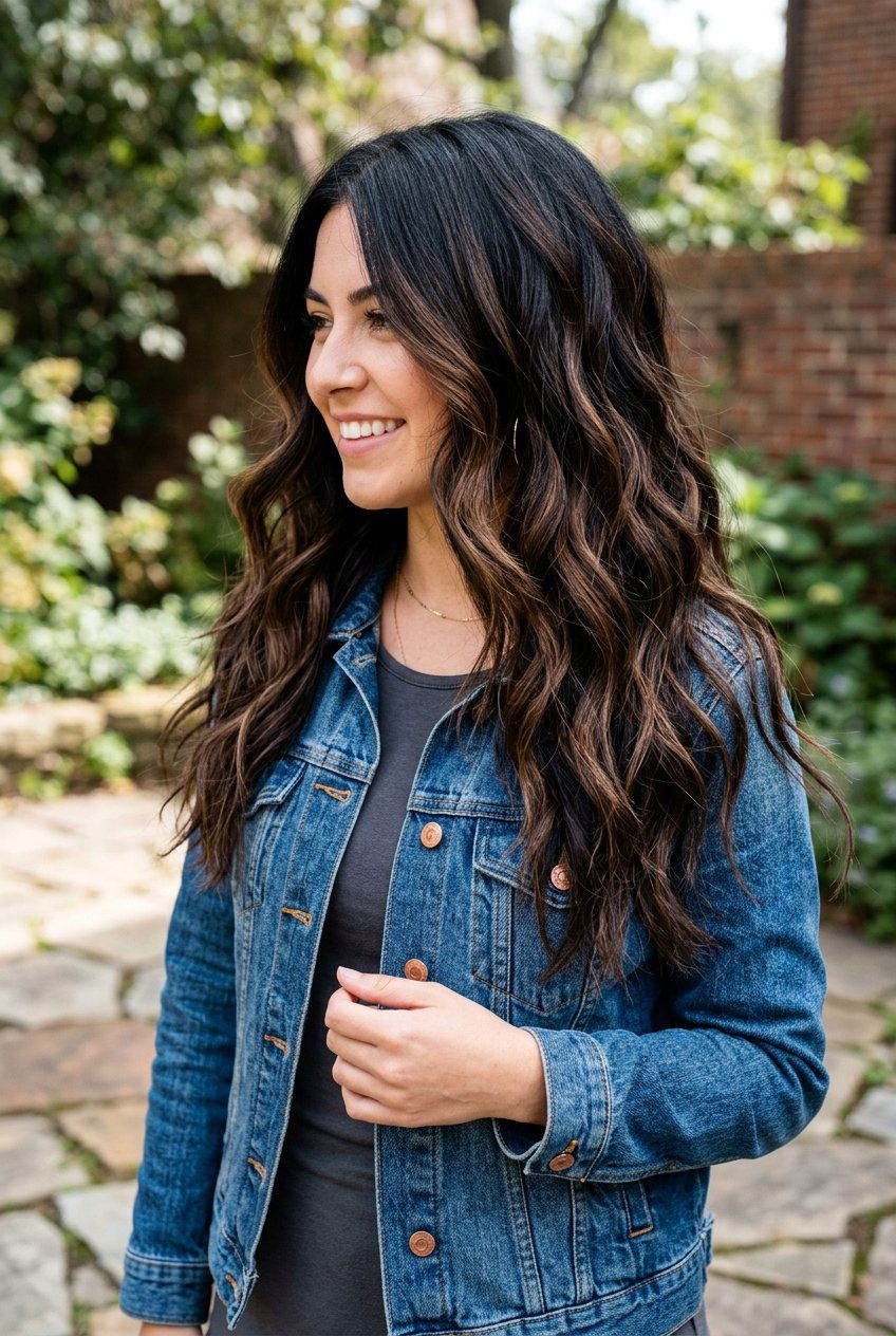 Cold Brew Balayage - 20 dark roast balayage on black hair - 20 dark roast balayage on black hair