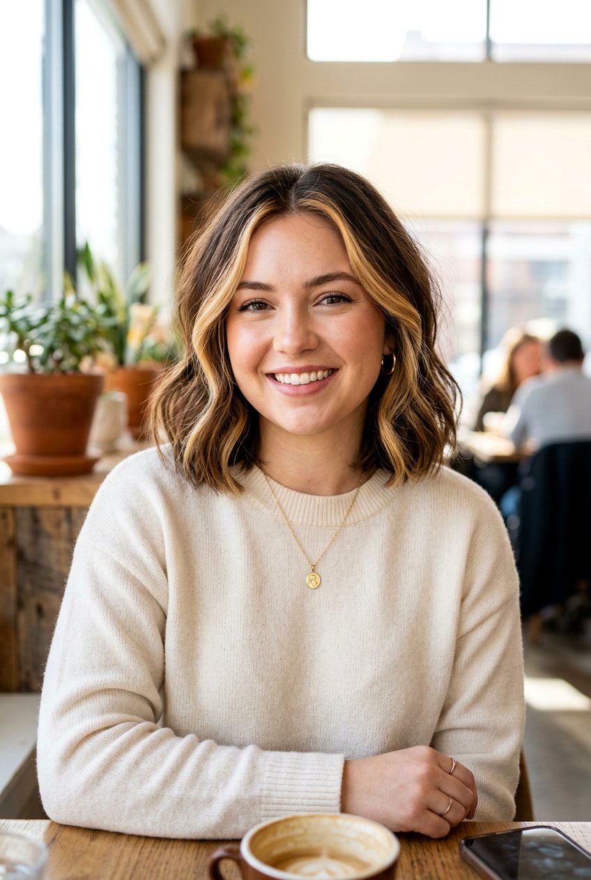 Collarbone Bob With Face Framing Highlights - 20 collarbone bob for round face - 20 collarbone bob for round face