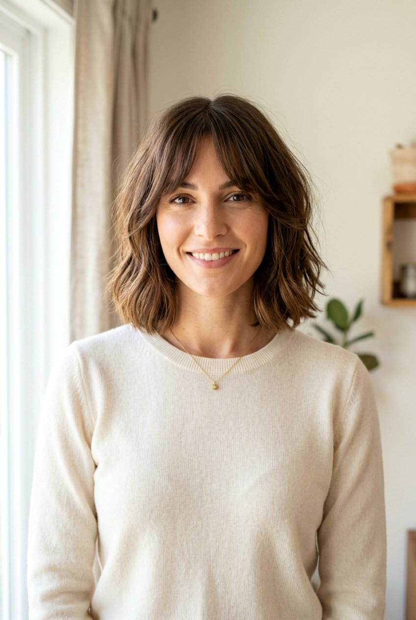 Collarbone Cut With Curtain Bangs For Oval Face - 20 collarbone haircut with curtain bangs - 20 collarbone haircut with curtain bangs