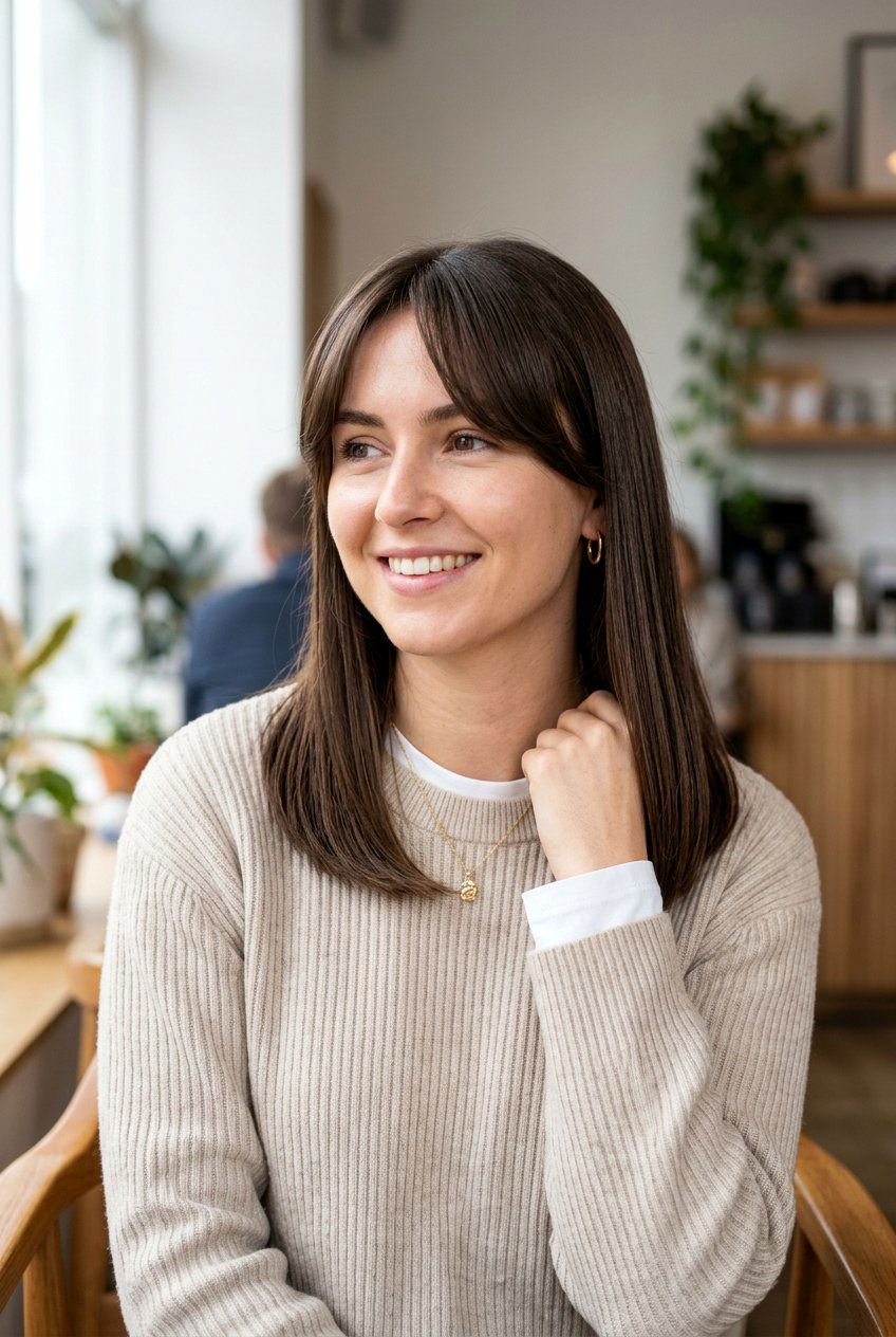 Collarbone Cut With Curtain Bangs For Straight Hair - 20 collarbone haircut with curtain bangs - 20 collarbone haircut with curtain bangs