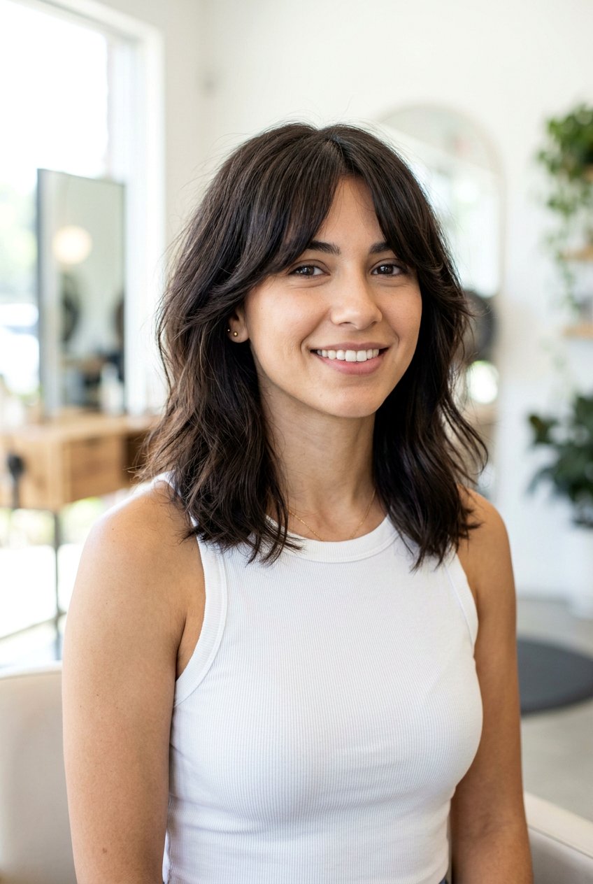 Collarbone Cut With Curtain Bangs For Thick Hair - 20 collarbone haircut with curtain bangs - 20 collarbone haircut with curtain bangs