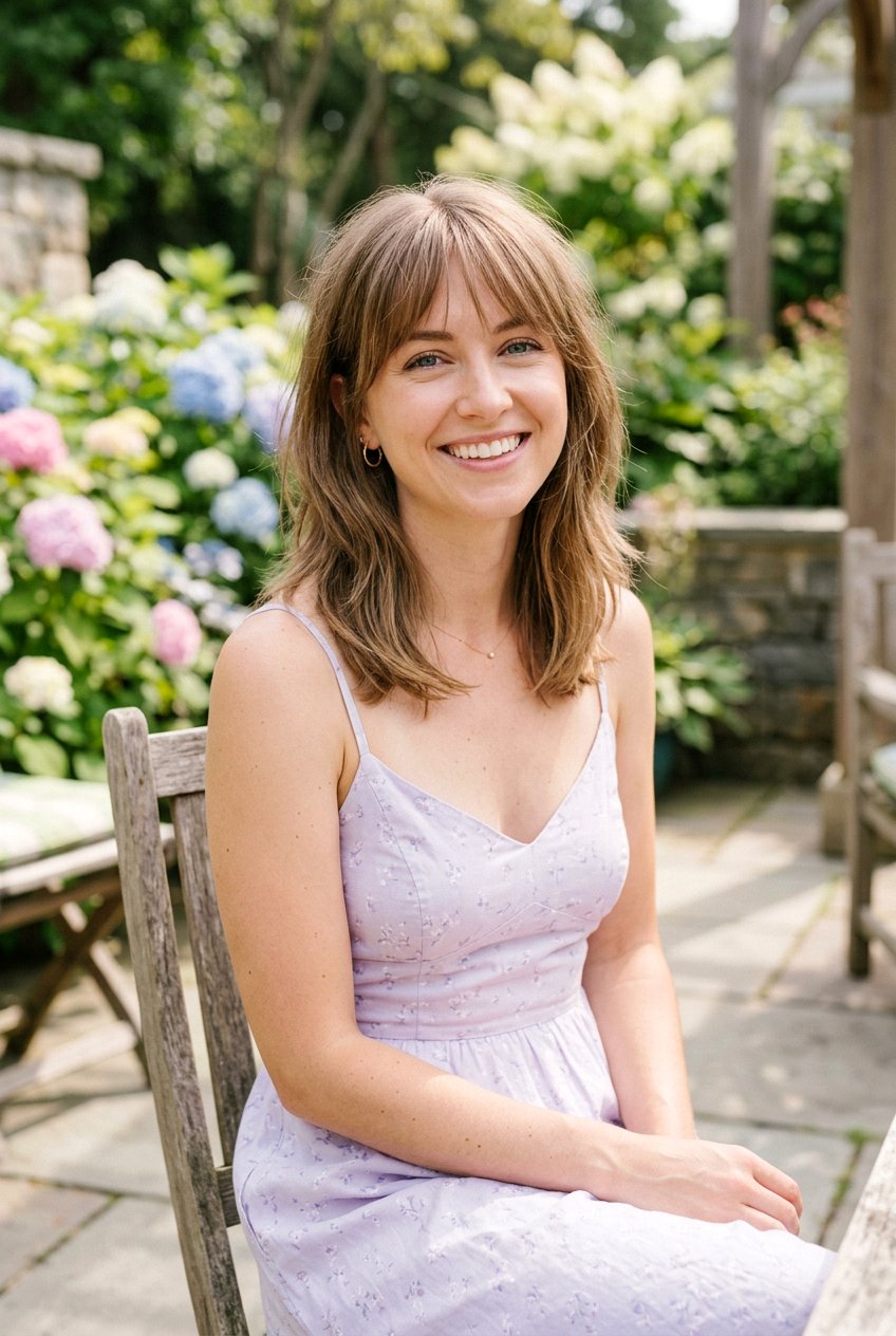 Collarbone Cut With Soft Airy Fringe - 20 airy bangs for fine hair women - 20 airy bangs for fine hair women