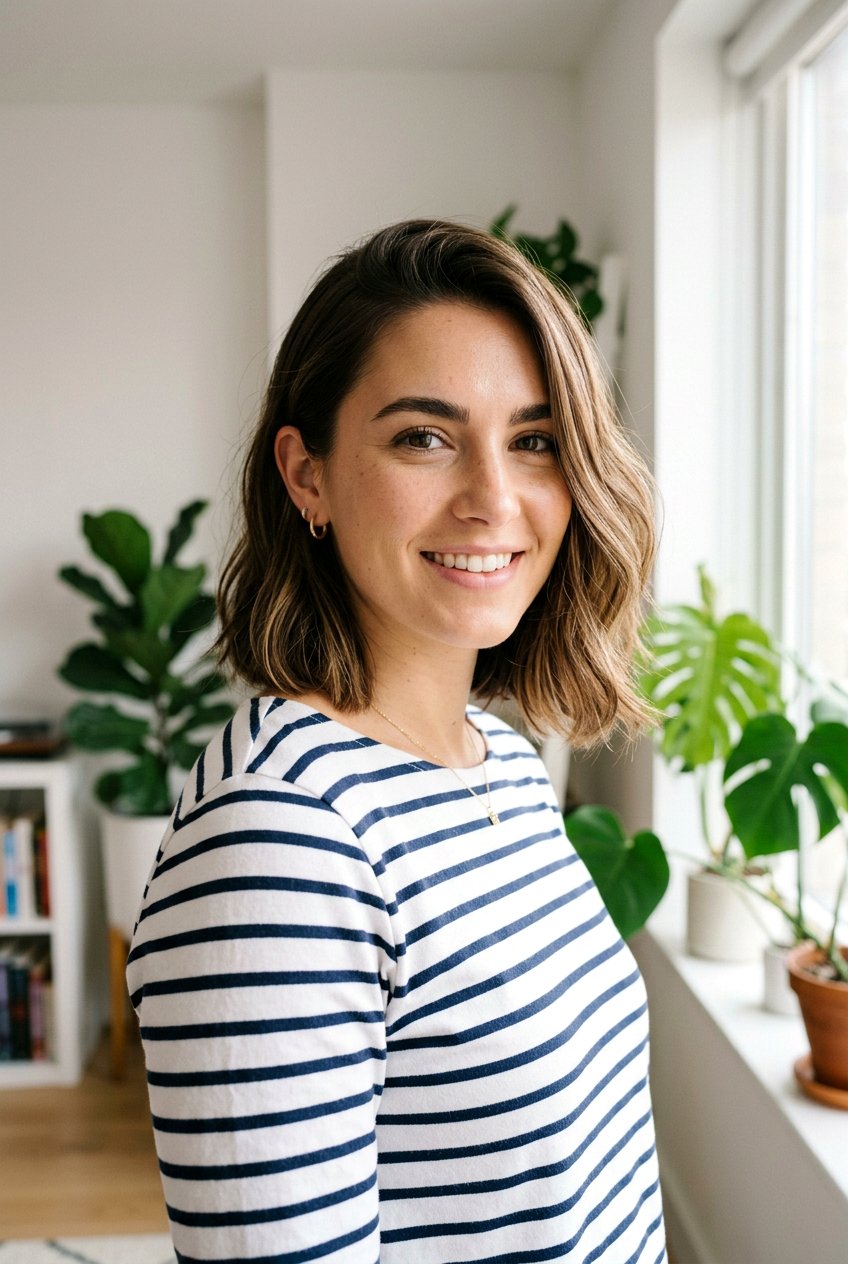 Collarbone Grazing Bob - 20 low maintenance bob for moms - 20 low maintenance bob for moms