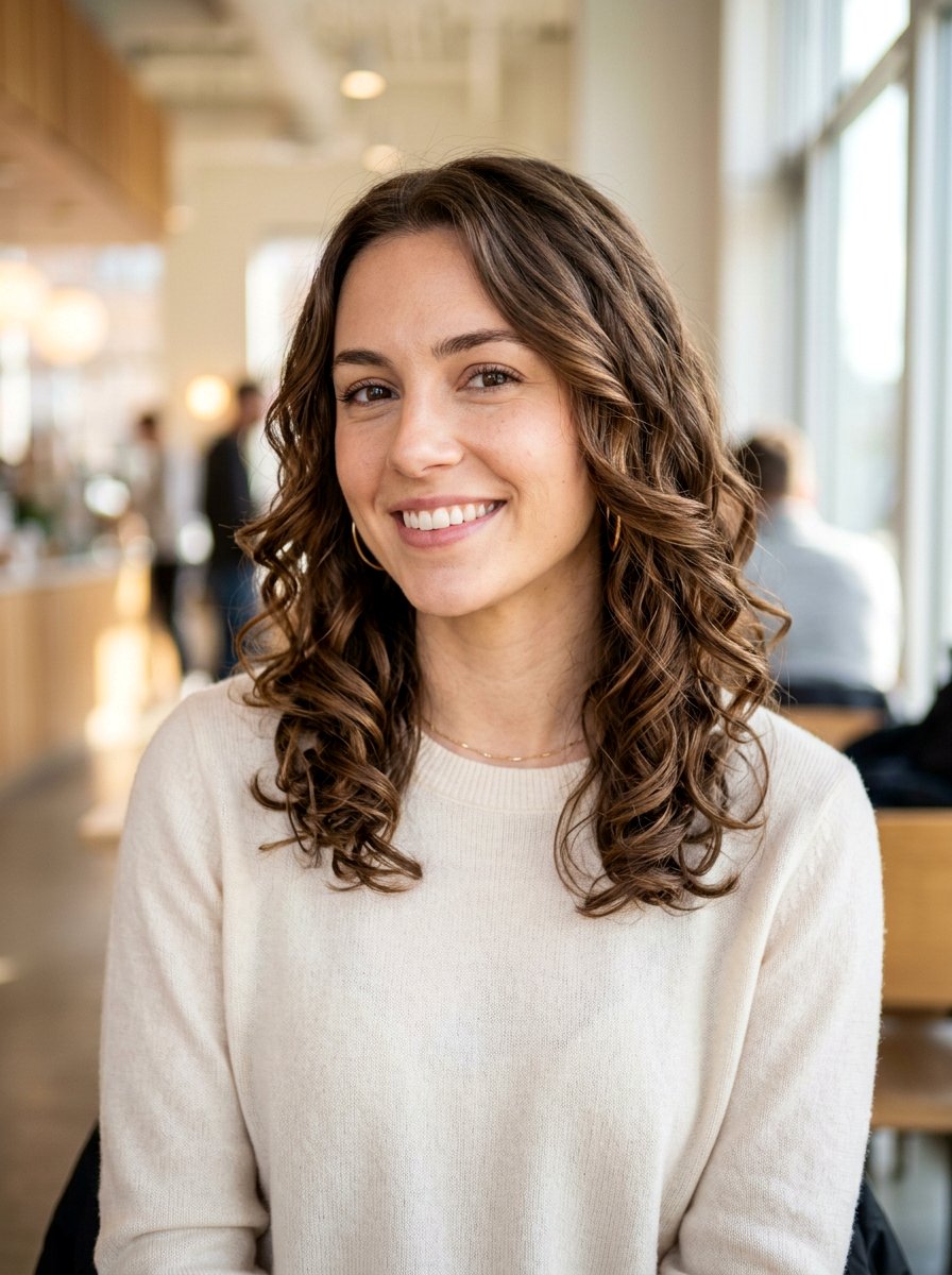 Collarbone Grazing Layers For Loose Curls - 20 haircut for loose curl pattern women - 20 haircut for loose curl pattern women