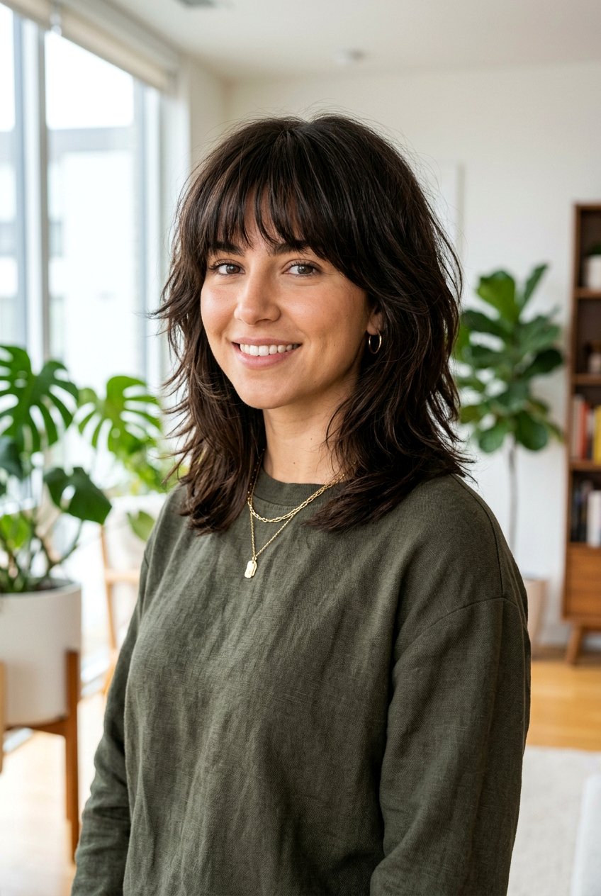 20 Beautiful & Manageable Collarbone Haircut for Thick Hair