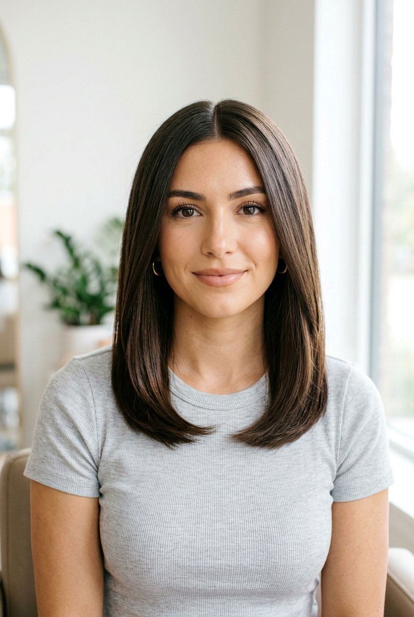 Collarbone Haircut With Subtle Layers For Thick Hair - 20 collarbone haircut for thick hair - 20 collarbone haircut for thick hair