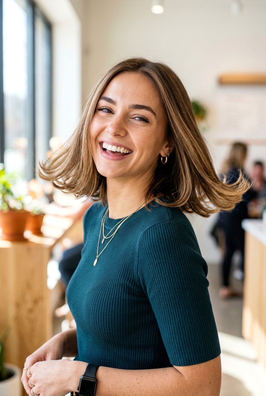 Collarbone Length Bob With Flip Ends - 20 collarbone haircut for fine hair - 20 collarbone haircut for fine hair