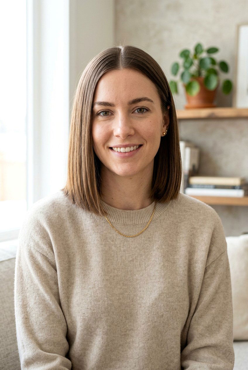 Collarbone Length Bob With Middle Part - 20 collarbone haircut for fine hair - 20 collarbone haircut for fine hair