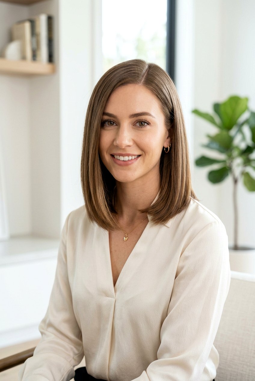 Collarbone Length Bob With Side Part - 20 collarbone haircut for fine hair - 20 collarbone haircut for fine hair